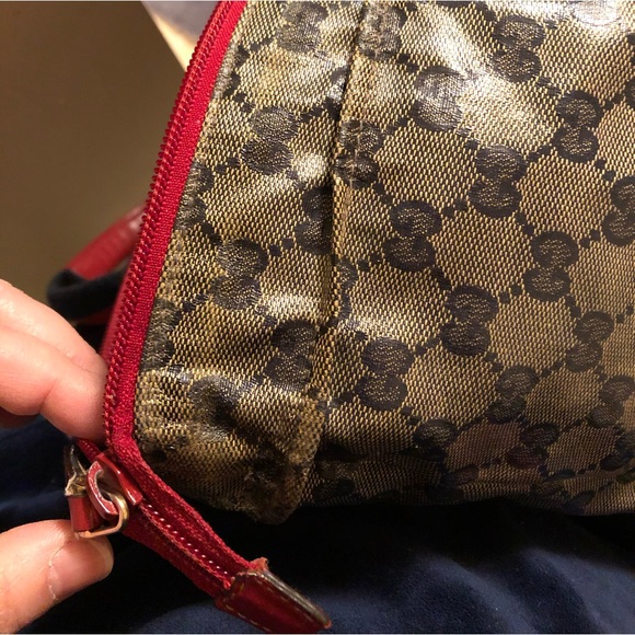 Gucci GG Pattern Navy Coating Canvas Shoulder Tote Bag - Picture 4 of 15